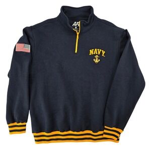 Armed‎ Forces Gear 2XL Navy Quarter Zip Sweatshirt Military Collegiate Patriotic